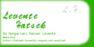 levente hatsek business card